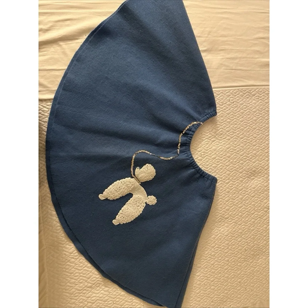 Vintage Youth Size Hip Hop 50s Poodle Skirt Blue Costume Halloween Dress Up FELT